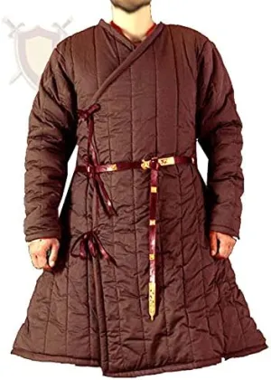 THE MEDIEVALS Thick Padded Gambeson Coat Aketon Full Length Jacket Armor Costumes Dress SCA