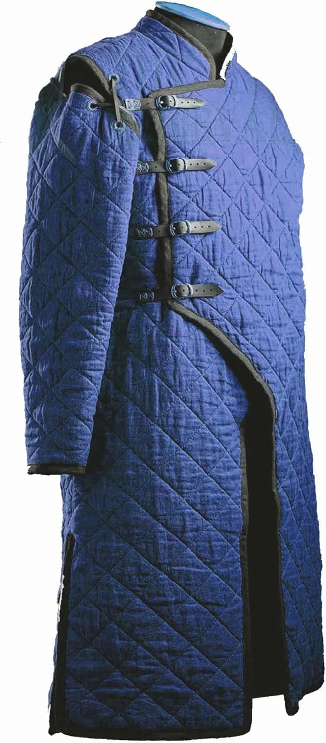 THE MEDIEVALS Thick Padded Gambeson Coat Aketon Full Length Jacket Armor Costumes Dress SCA