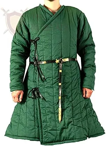 THE MEDIEVALS Thick Padded Gambeson Coat Aketon Full Length Jacket Armor Costumes Dress SCA
