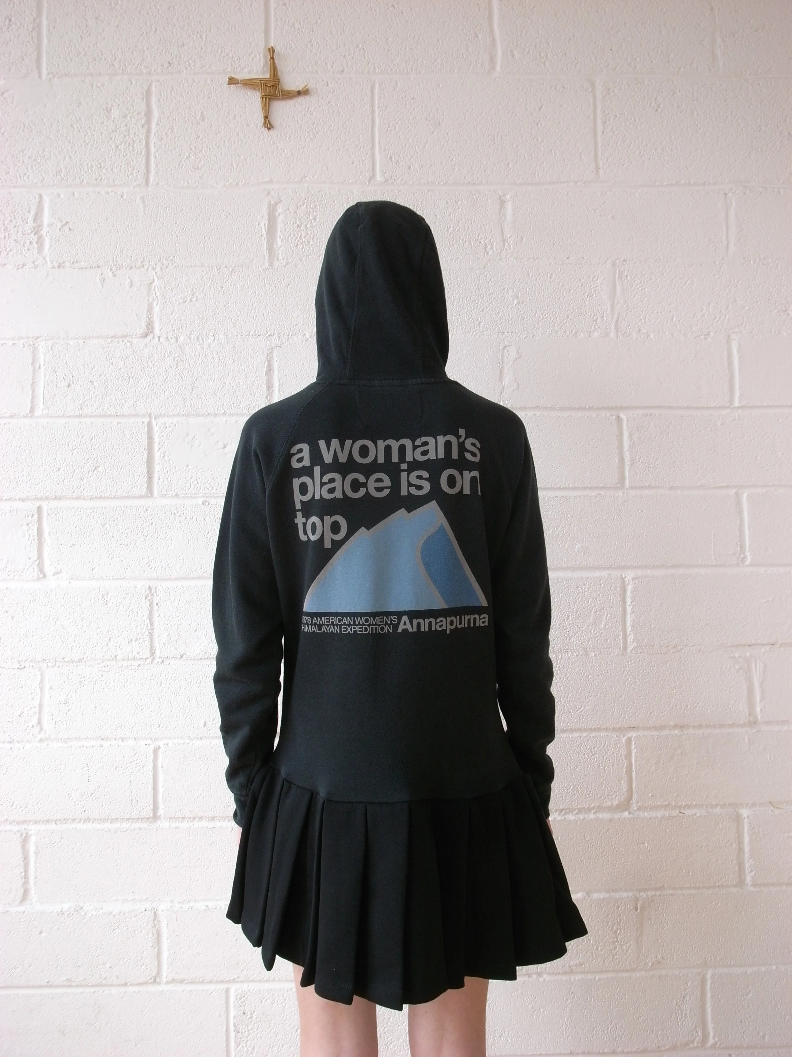 The Reconstituted Jersey Pleated Skirt Sweatshirt