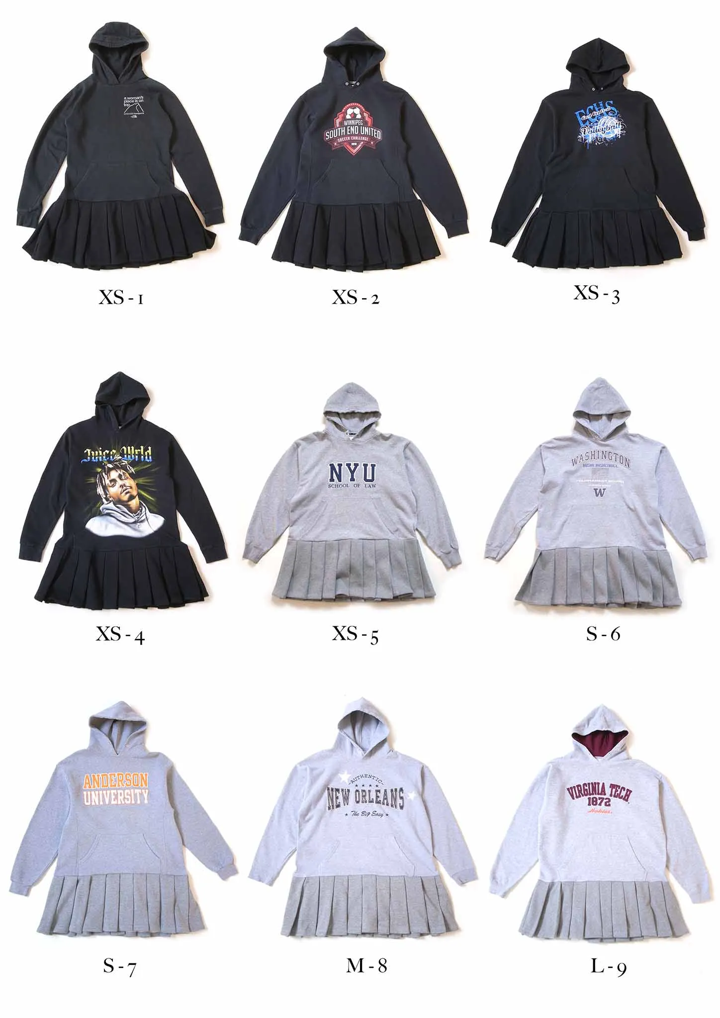 The Reconstituted Jersey Pleated Skirt Sweatshirt