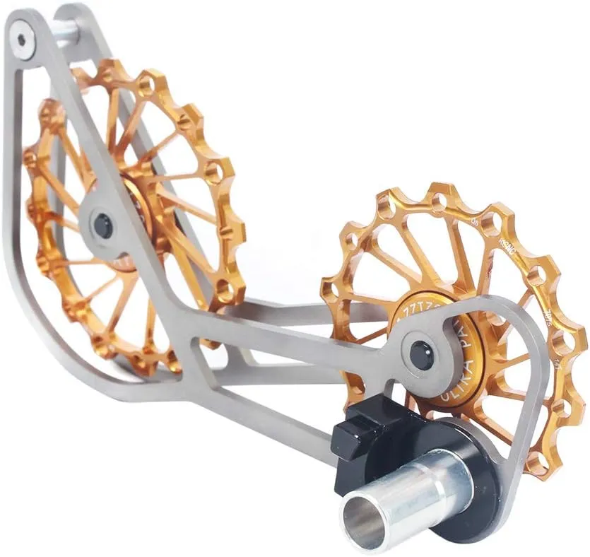 Titanium Road Cyclocross Gravel Bicycle Bike Rear Derailleur Oversized Pulley Wheel System Cage OSPW for Campagnolo Campy Super Record/Record/EPS/Chorus/Potenza 11 Speed use