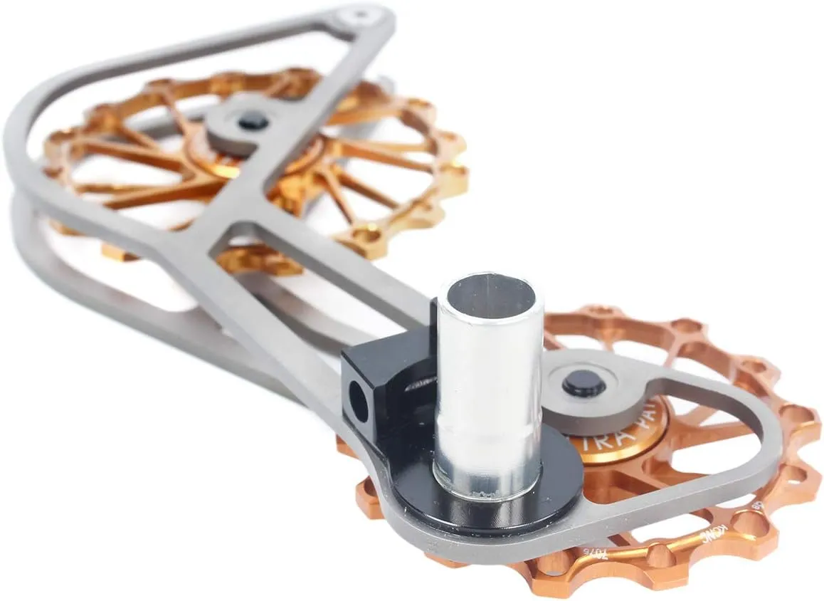Titanium Road Cyclocross Gravel Bicycle Bike Rear Derailleur Oversized Pulley Wheel System Cage OSPW for Campagnolo Campy Super Record/Record/EPS/Chorus/Potenza 11 Speed use
