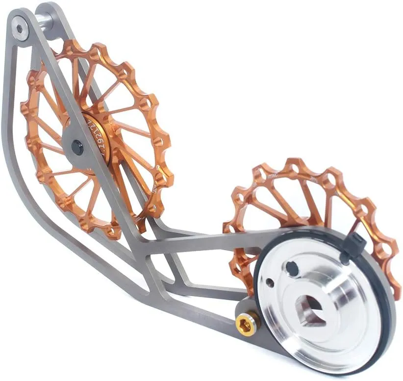 Titanium Road Cyclocross Gravel Bicycle Bike Rear Derailleur Oversized Pulley Wheel System Cage OSPW for Sram Red/Force eTap AXS 12 Speed use