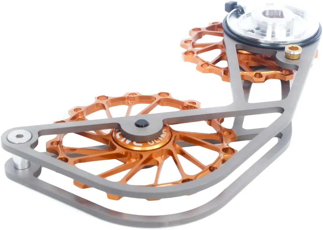 Titanium Road Cyclocross Gravel Bicycle Bike Rear Derailleur Oversized Pulley Wheel System Cage OSPW for Sram Red/Force eTap AXS 12 Speed use