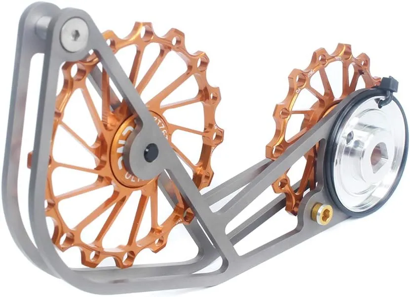 Titanium Road Cyclocross Gravel Bicycle Bike Rear Derailleur Oversized Pulley Wheel System Cage OSPW for Sram Red/Force eTap AXS 12 Speed use