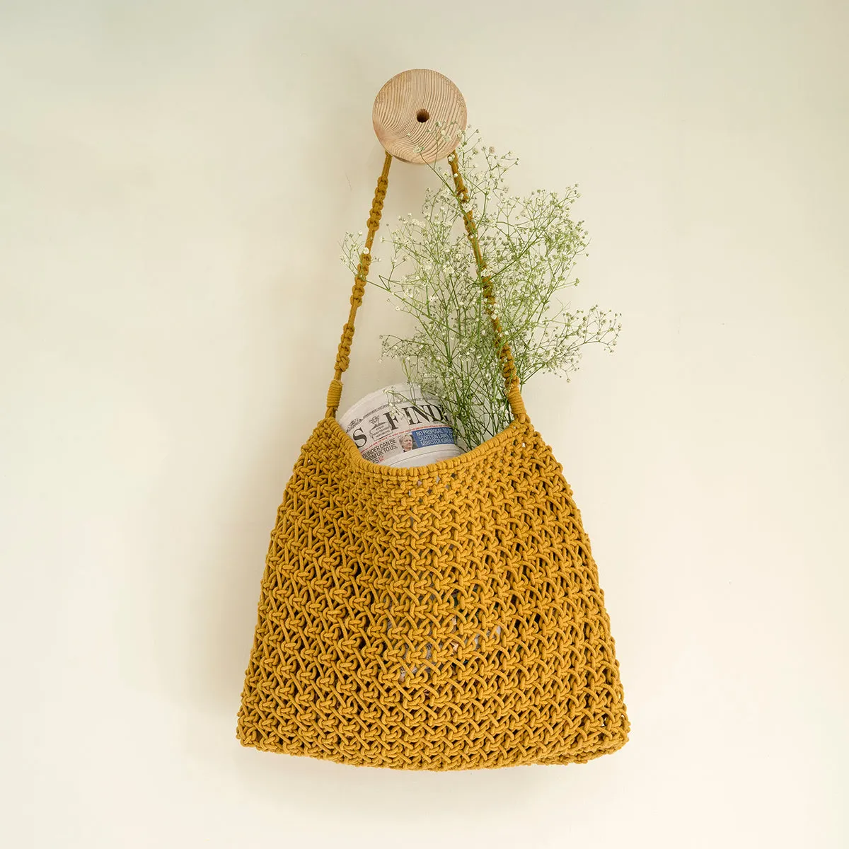 Totally Classic Hand-Knotted Tote | Artistic | Hand-Crafted | Macramé