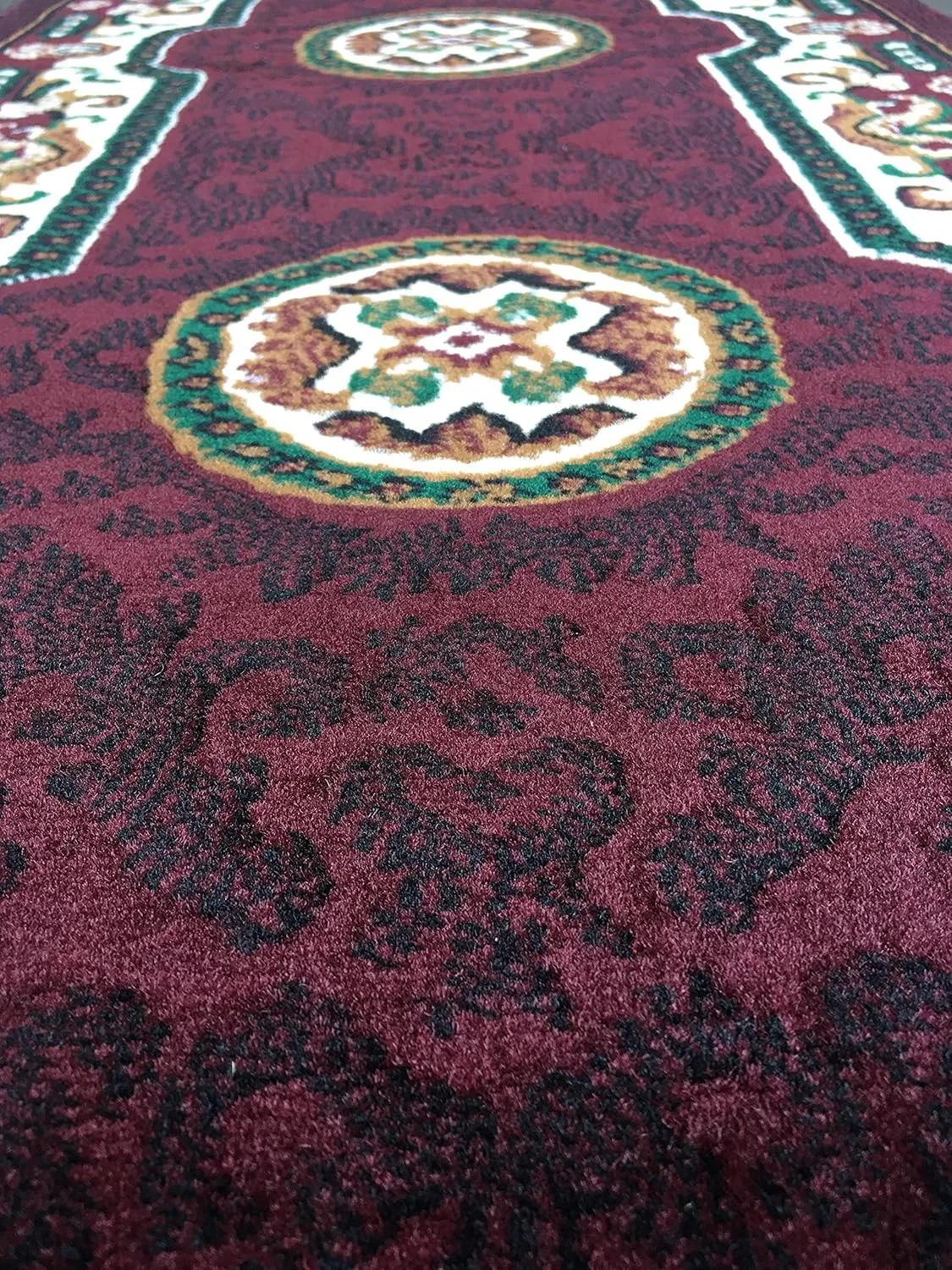 Traditional Runner Persian Area Rug Burgundy & Green Design D123 (2 Feet X 7 Feet)