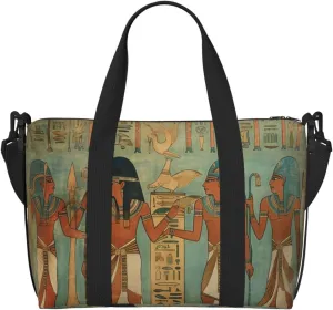 Travel Duffel Bag for Women Men Weekender Bags Sports Gym Bag Women in ancient egypt Travel Bag Carry on Overnight Bag Waterproof Luggage Bag with Shoulder Strap