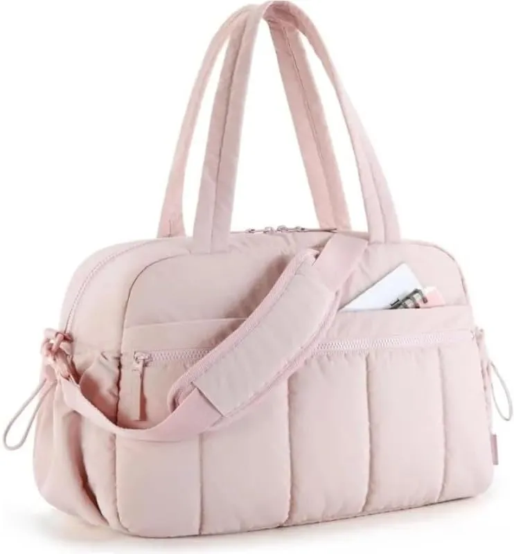 Travel Duffel Bag Gym Bag for Women with Wet Pocket Carry On Weekender Bags Waterproof Hand Luggage Airport Cabin Bag Wholesale(Beige)