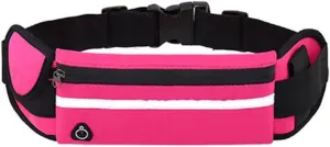 Travel Multifunctional Sports Pocket Mini Fanny Pack for Men Women Portable Convenient Waist Pack Waterproof Phone Belt Bag(Black) (A)