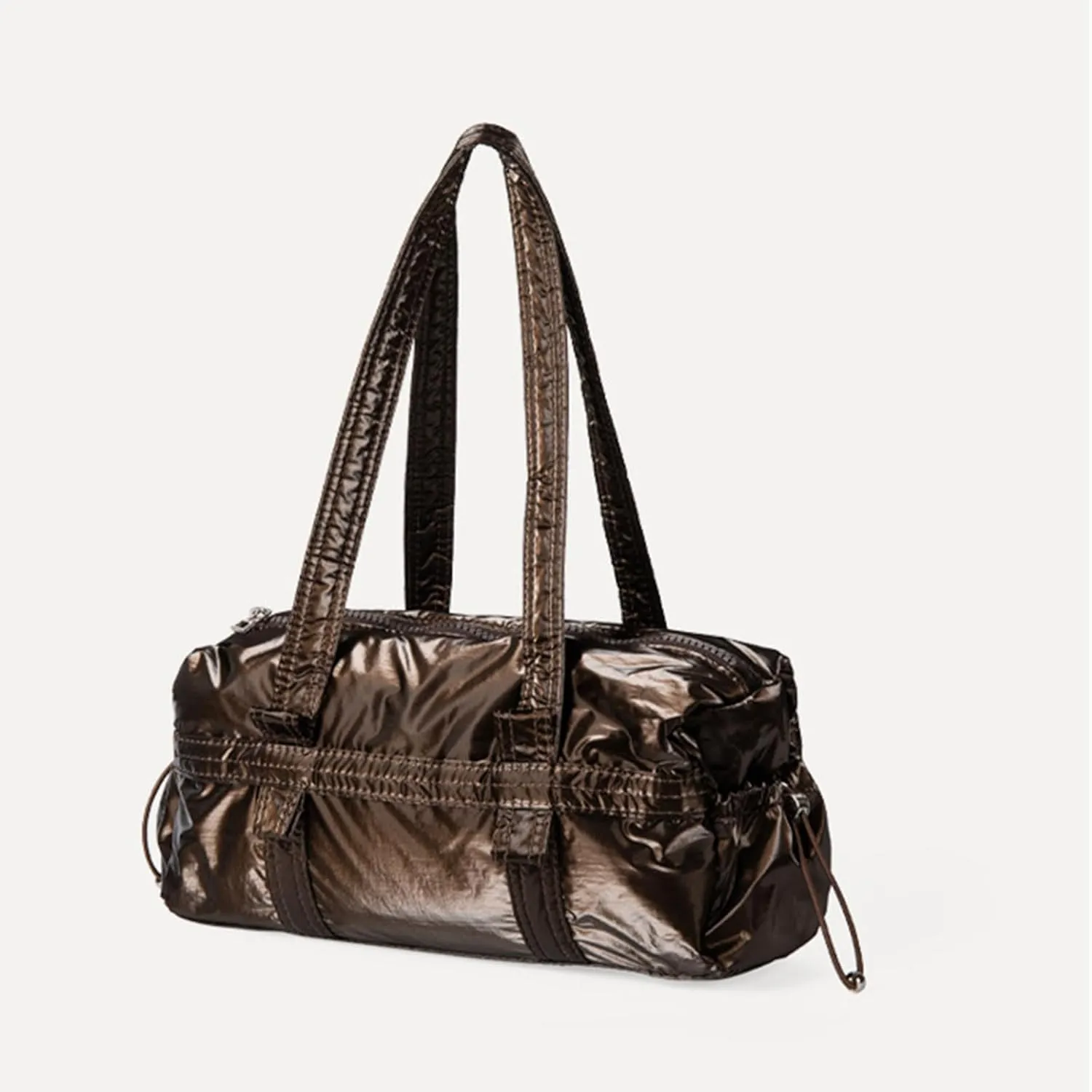Trendy Women Shoulder Bag Top Handle Handbag Commuting Bag Large Capacity Underarm Bag PU Leather Armpit Bag