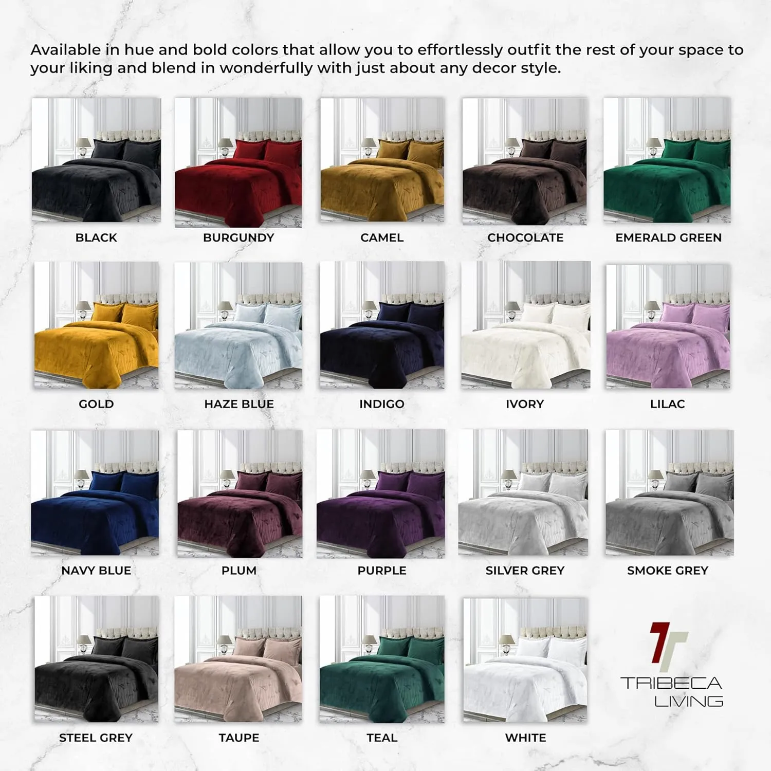 Tribeca Living Venice Velvet Oversized Solid Duvet Set, King, Camel, VENICEDUVEKICAM