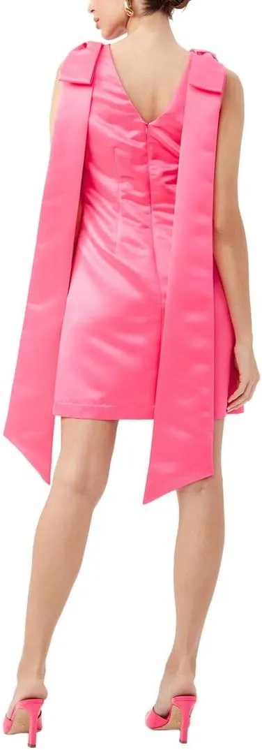 Trina Turk Women's Satin Bow Shoulder Cocktail Dress
