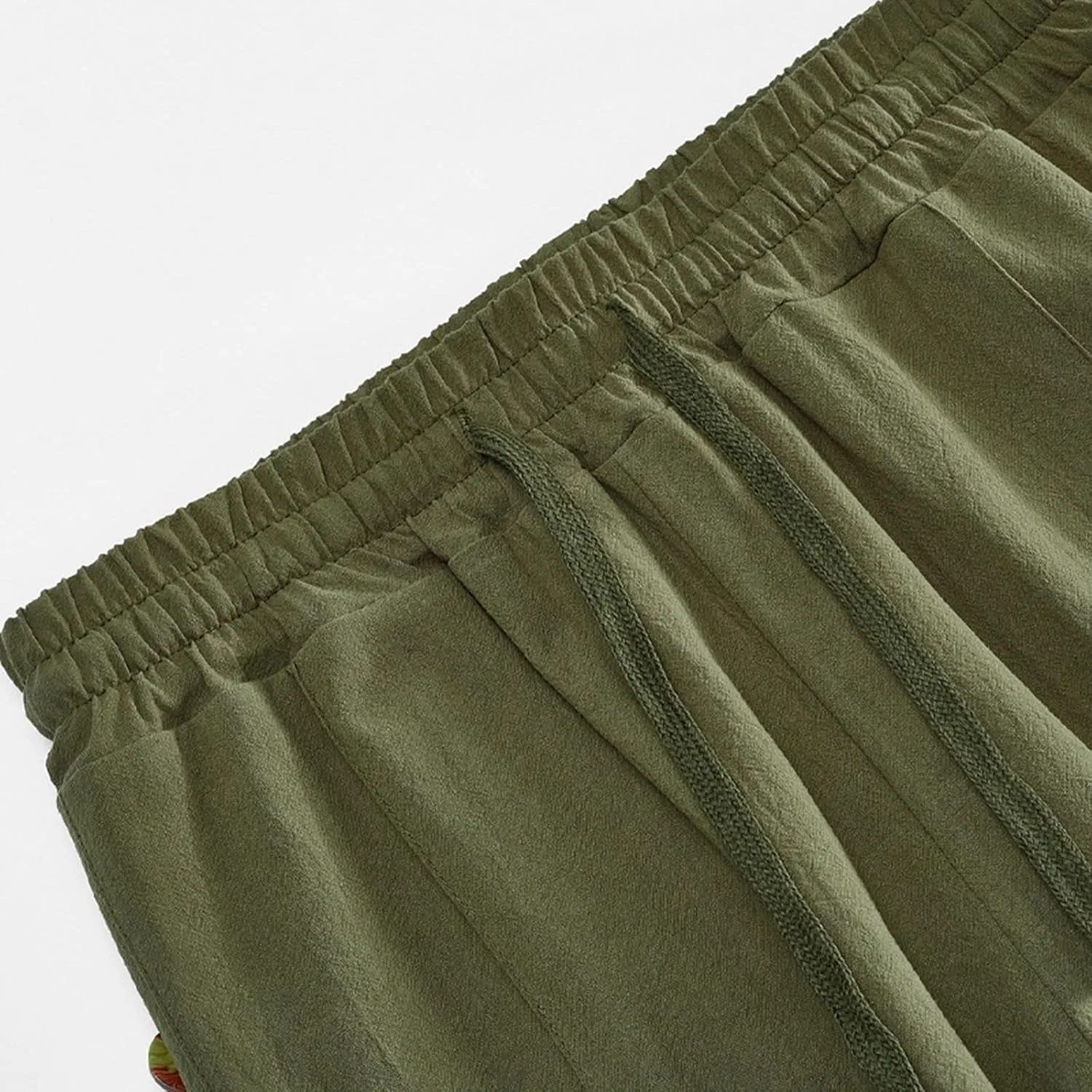 Trousers Pants for Mens Fall Summer Loose Fit Ruched Straight Leg Basic Long Leg Trousers Pants Man 2025