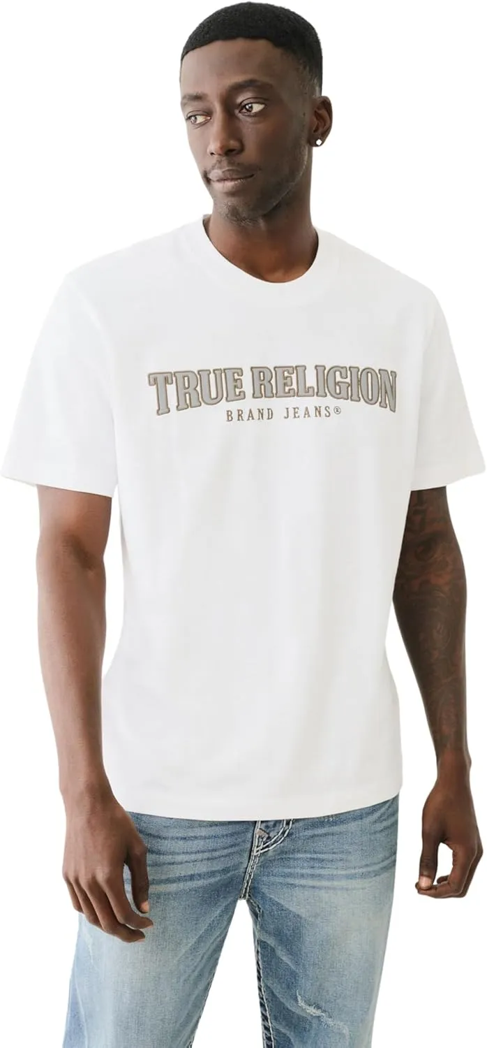 True Religion Men's SS Reflective Arch TEE
