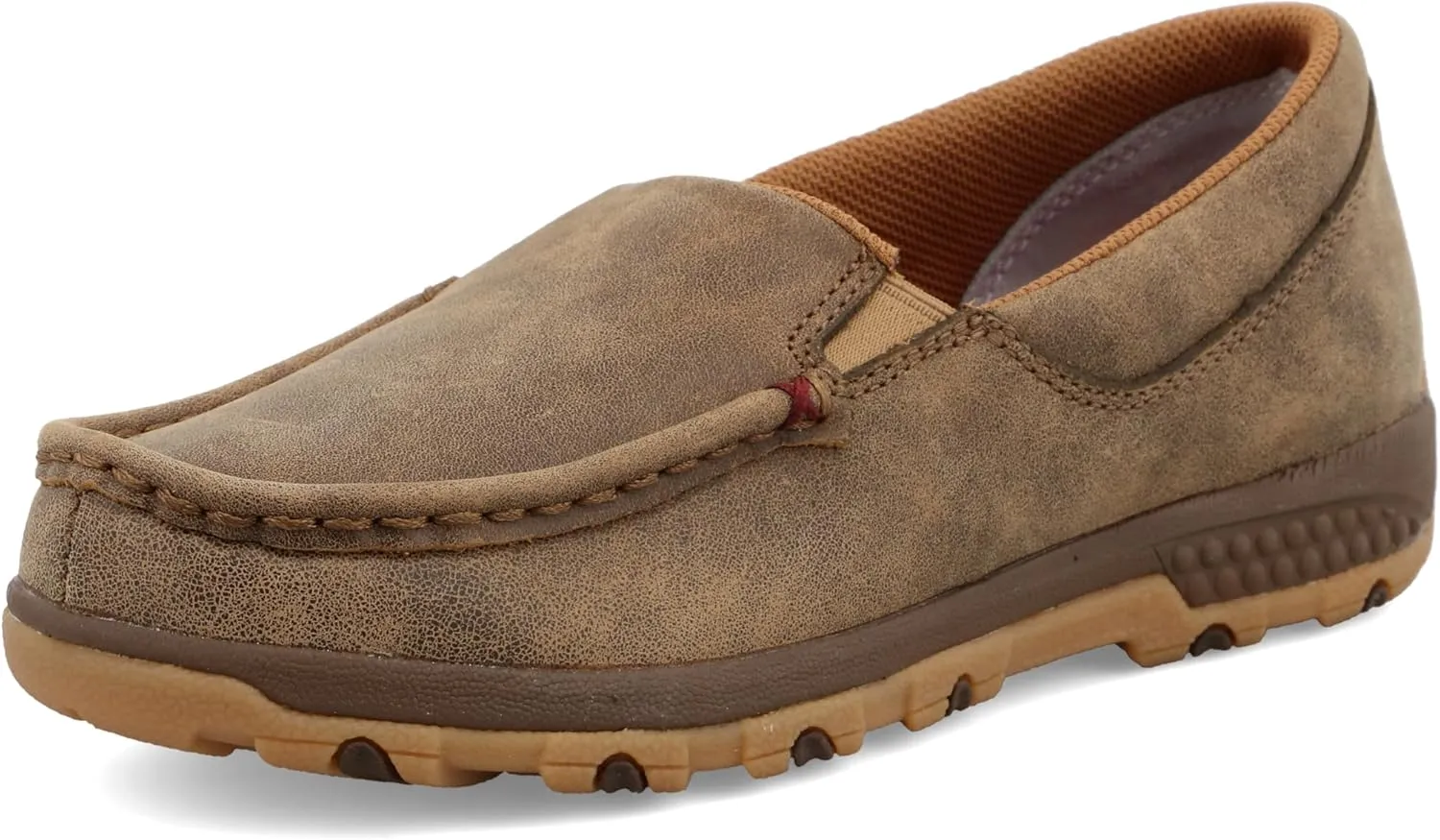 Twisted X Women's Slip-On Driving Moc, Moc Toe with CellStretch, Bomber, 5.5 M