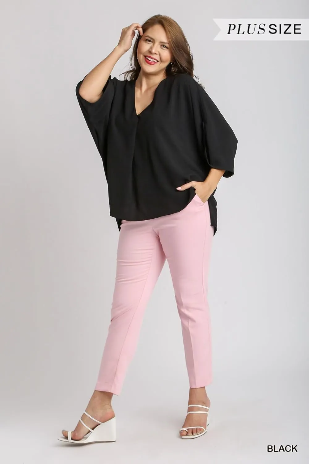 Umgee Solid Oversized Boxy Tunic Top