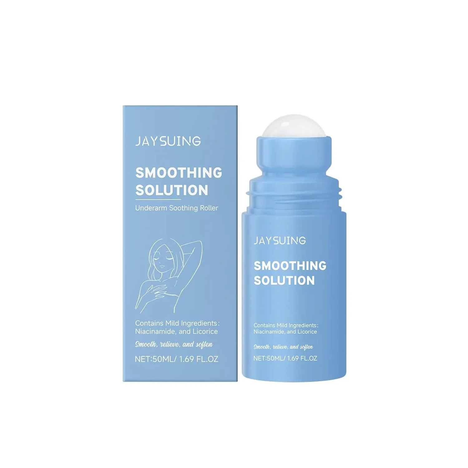 Underarm Soothing Roller, Mild Smooth Sensitive Skin Ingrown Hair Treatment for Bikini Line, Underarms