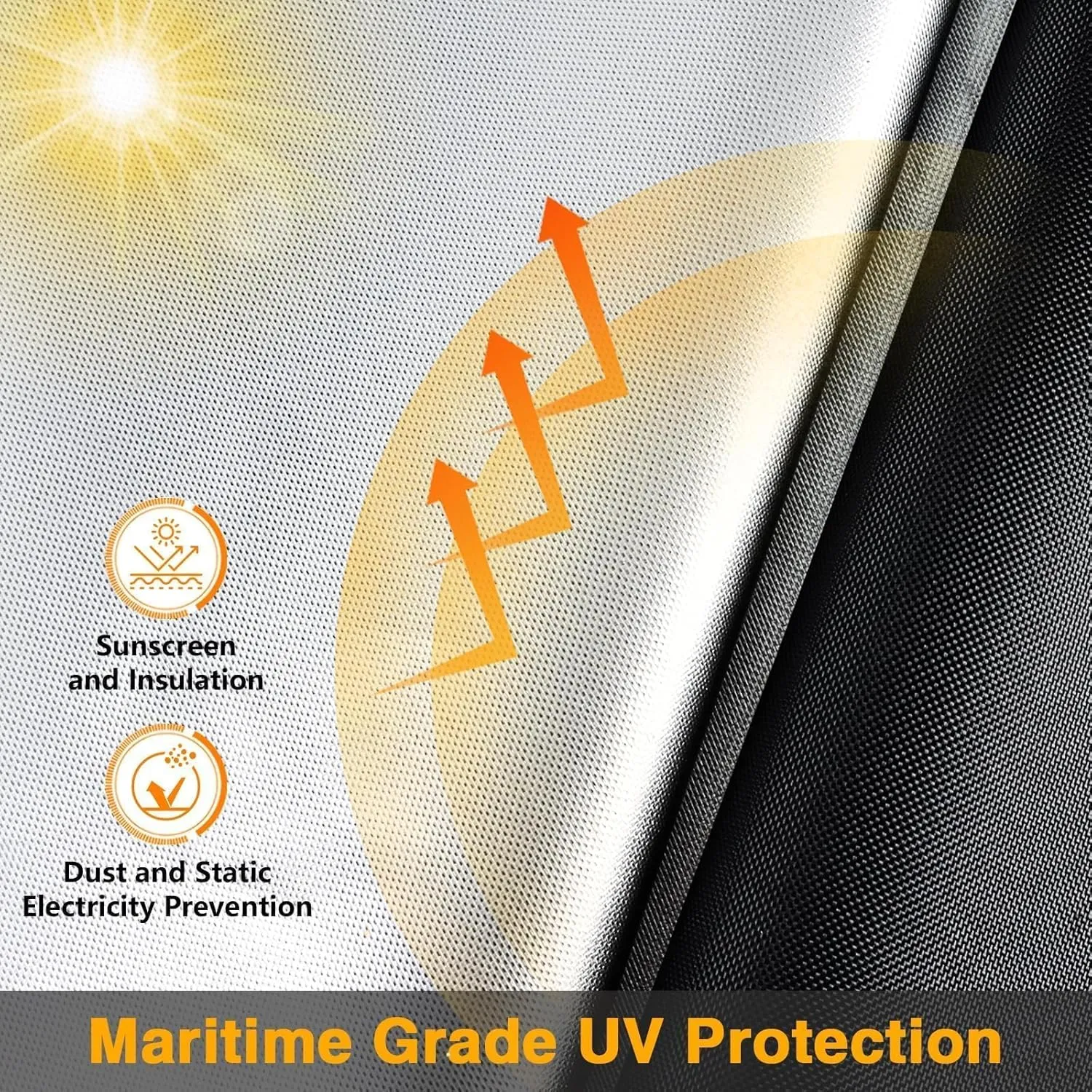 Upgraded Jet Ski Cover for 2 Seaters Waterproof 420D Boat Cover Windproof and UV Protection Jetski Cover Trailerable Watercraft Cover Compatible with SeaDoo Yamaha Kawasaki Lengths: 106″ to 114″