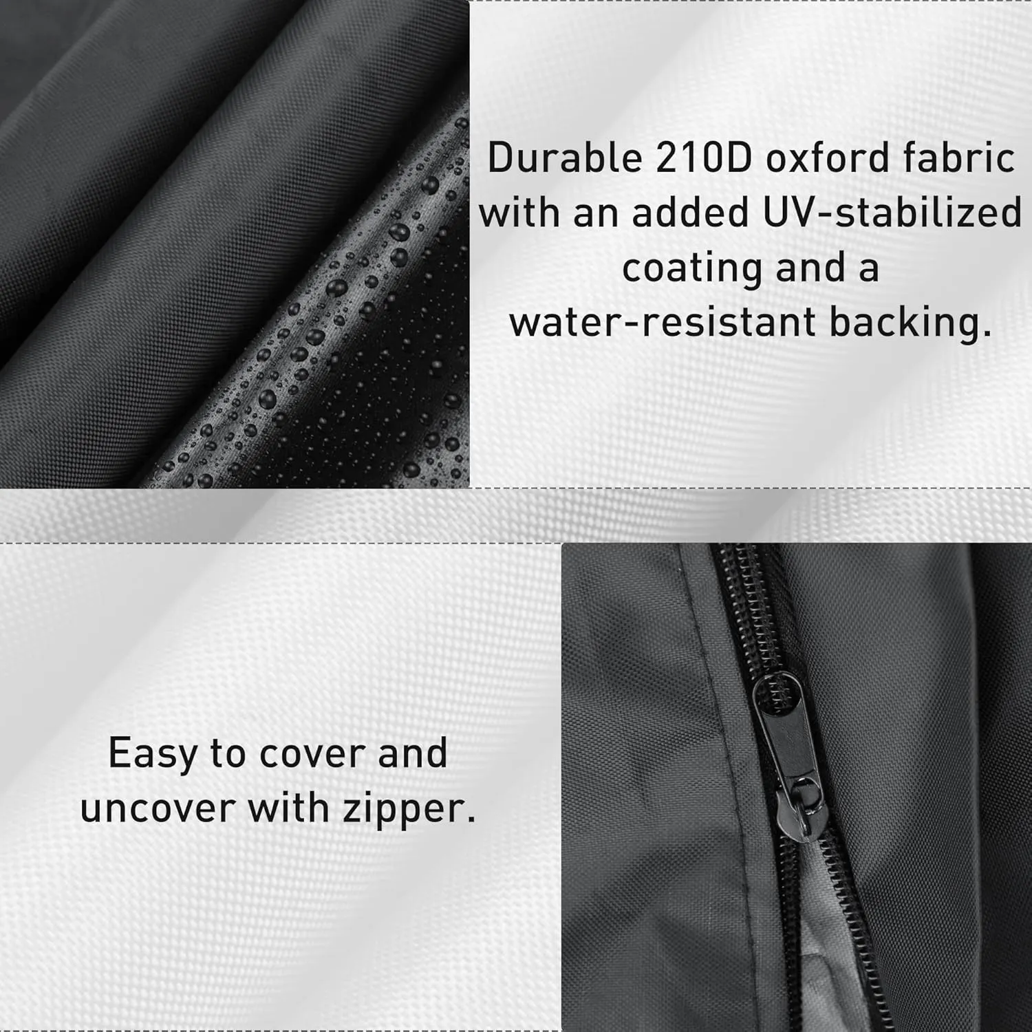 Upgraded Patio Heater Covers Waterproof, Outdoor Heater Cover with Reflective Ribbon, Zipper and Storage Bag, Waterproof, Dustproof, Wind-Resistant, UV-Resistant, Snow-Resistant, 89.5"Hx33.5"Dx19.5"B