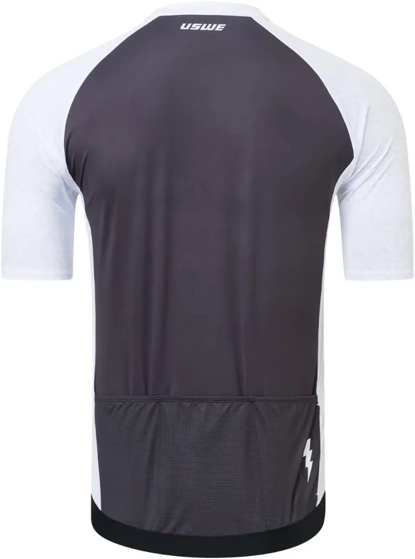 USWE Grus Gravel Jersey, Lightweight and Breathable Cycling Top for Men, Moisture-Wicking Fabric and Reflective Accents