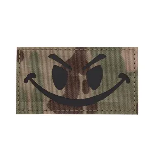 Valhalla Reflective Evil Smiley Fabric Patch Multicam