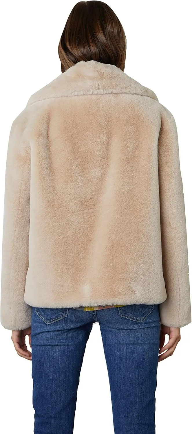 Velvet by Graham & Spencer Women's Raquel Lux Faux Fur Cropped Coat