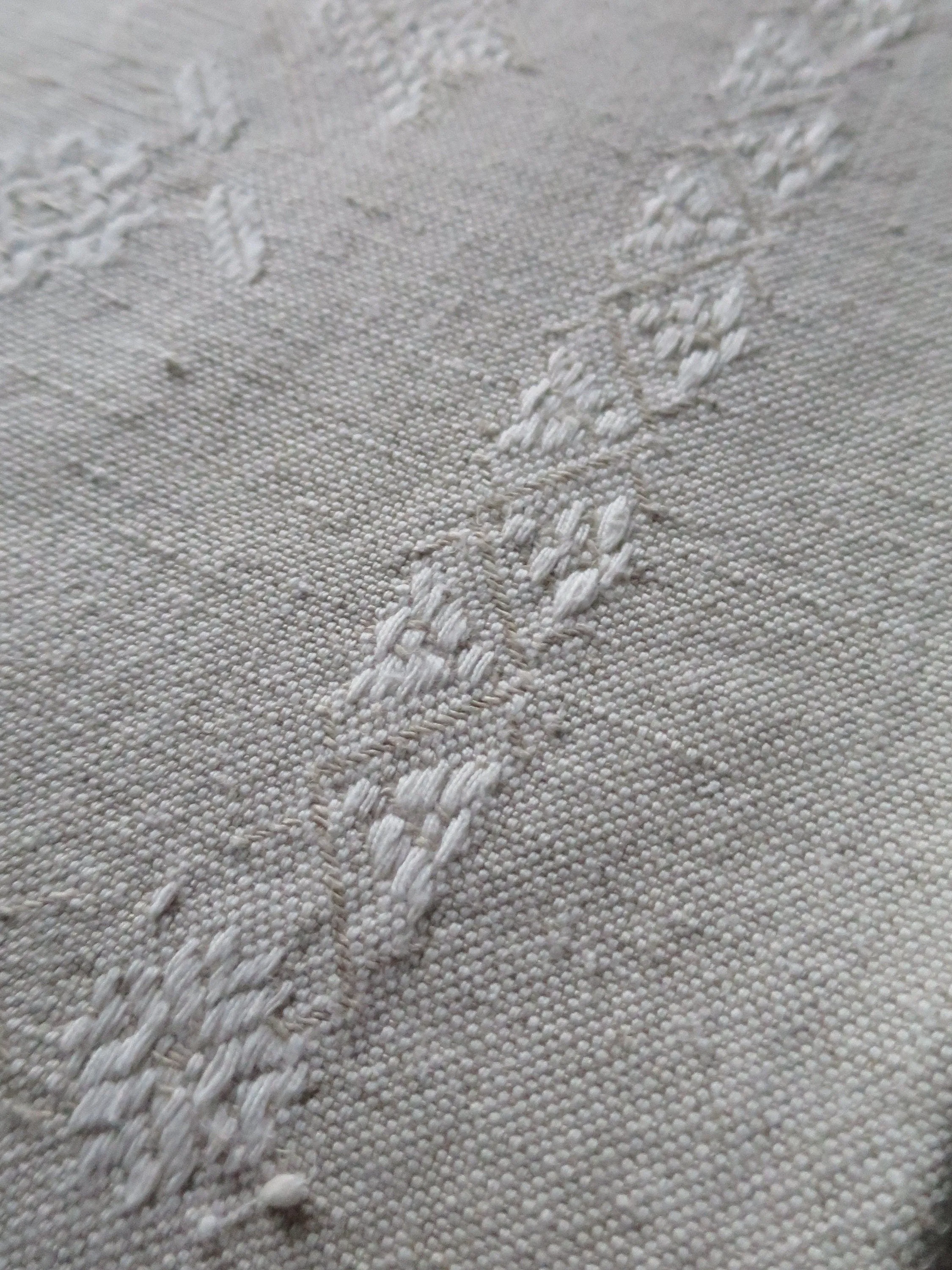 Vintage Linen Union Damask Table Cloth- Nordic Stars- 220 x 134 cm/ 86.5 x 53 "