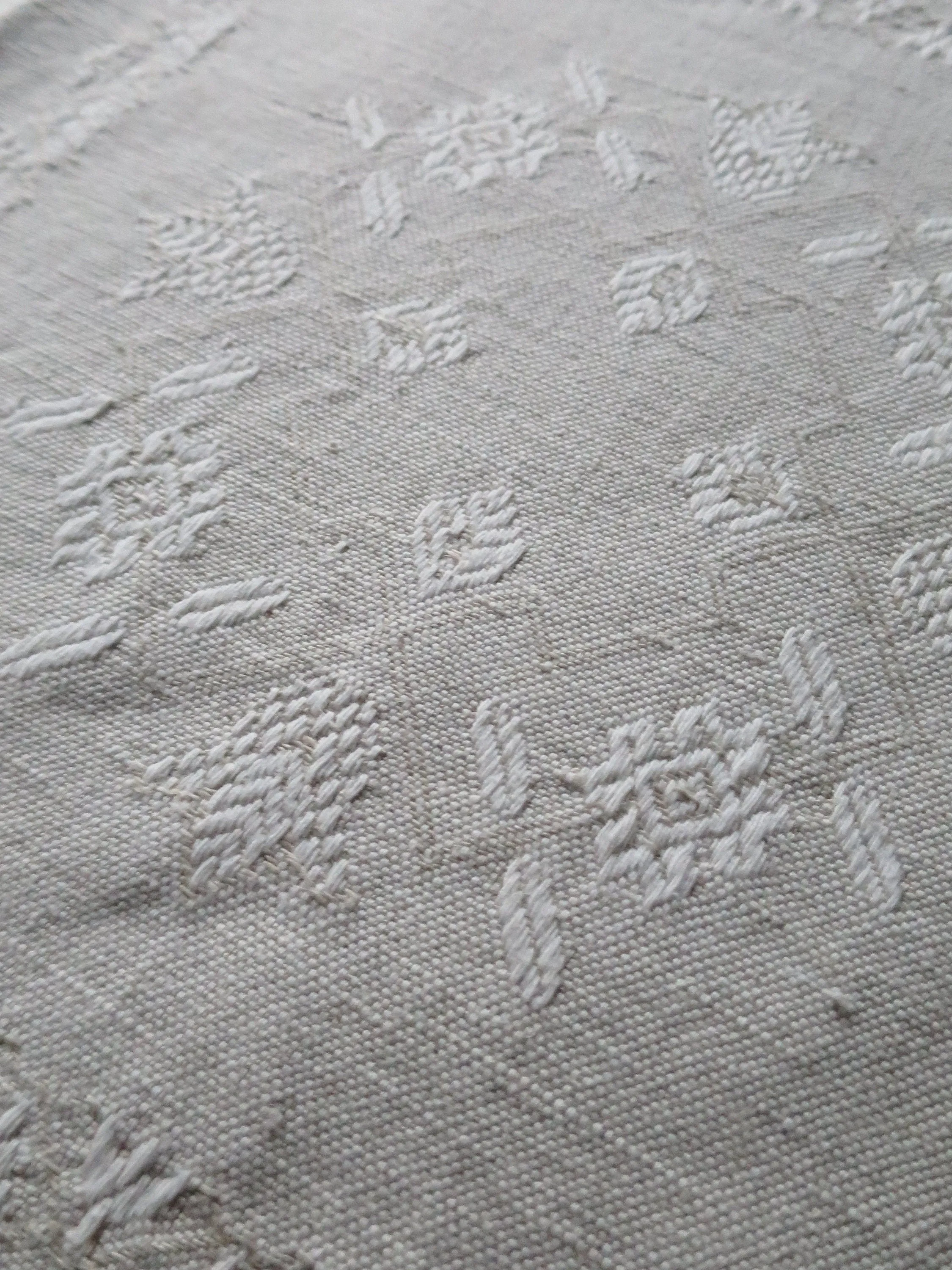 Vintage Linen Union Damask Table Cloth- Nordic Stars- 220 x 134 cm/ 86.5 x 53 "