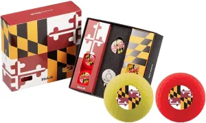 Volvik State Edition Gift Pack Maryland with Hat Clip Ball Marker 6-Pack