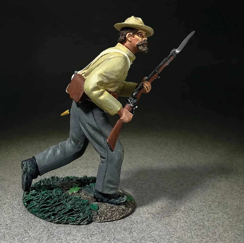 W. Britain American Civil War 31337 Confederate Soldier Advancing 1:30 Scale Pewter