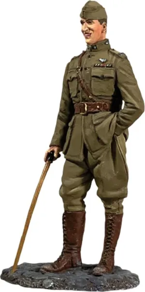 W. Britain Museum Collection 10089 World War 1 U.S. Aviation Ace Eddie Rickenbacker 1:30 Scale Metal