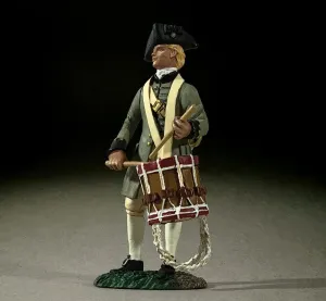 W. Britains American Revolution 16089 Colonial Militia Drummer #1 1:30 Scale Pewter