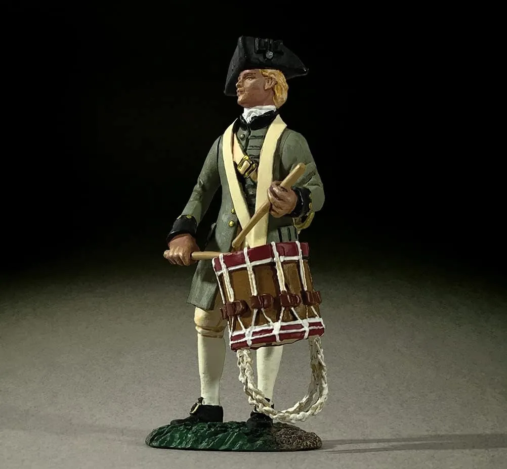 W. Britains American Revolution 16089 Colonial Militia Drummer #1 1:30 Scale Pewter