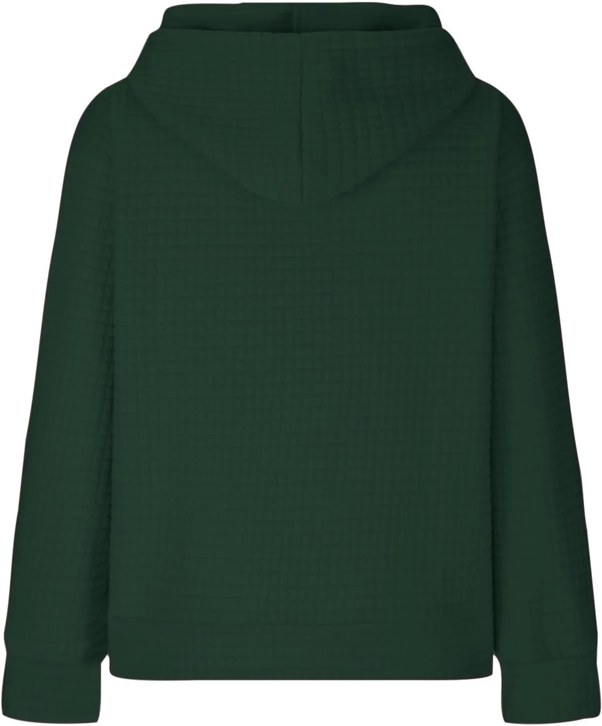 Waffle Hooded Sweatshirts for Women Long Sleeve Fall Hoodies Womens Plain Pullover Sweatshirt Trendy 2024