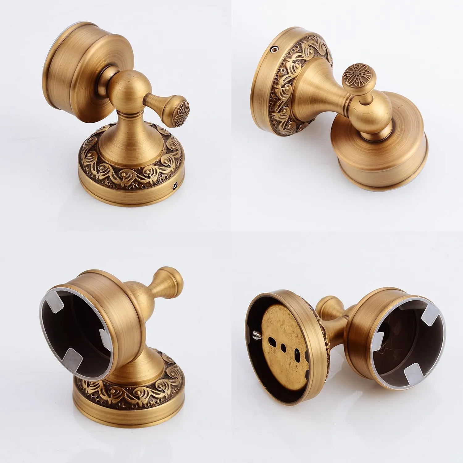 Wall Mounted Bathroom Soap Dish Holder, Antique Brass Pattern Carving,Brushed Bronze