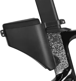 Waterproof and Spare Tyre Storage Travel Saddle Bag, Streamlined Rear Rack Bag, Travel Frame Bag for Tools, Rear Rack Travel Bag 16x12cm/6.3x4.72in for Outdoor, Black