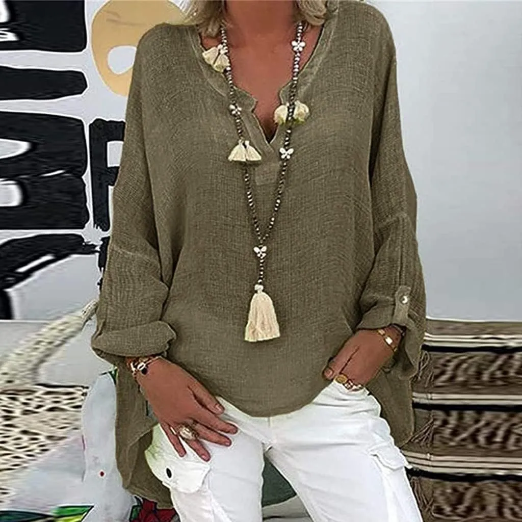 White Blouse for Women Print Natural Autumn Fragrant Fabric Shirt Womens Shirt White Button Up Shirt Women Boho