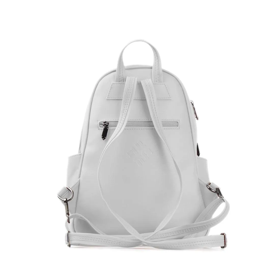 White Vivid Backpack Linocut