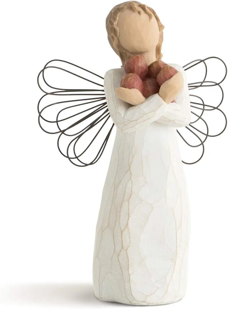 Willow Tree Good Health Angel, an Abundance of Health and Happiness, Holding Apples as Symbol of Hope and Healing, Thank You to Teachers, or Hospitality Gift, Sculpted Hand-Painted Figure