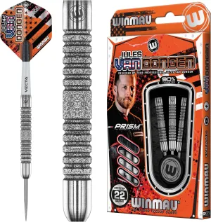 Winmau Jules Van Dongen | 22g | Tungsten Darts Set | Steeltip | Dart Flights | Dart Shafts (Stems)