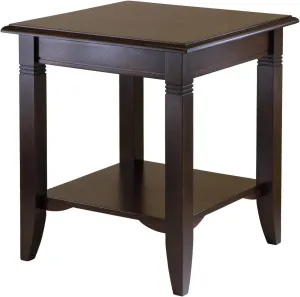 Winsome Nolan End Table, for Living Room, Bedroom, Cappuccino