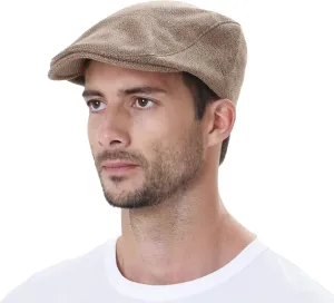 WITHMOONS Ivy Cap Straw Weave Linen-Like Cotton Cabbie Newsboy Hat MZ30038