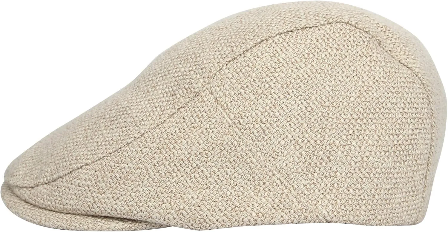 WITHMOONS Ivy Cap Straw Weave Linen-Like Cotton Cabbie Newsboy Hat MZ30038