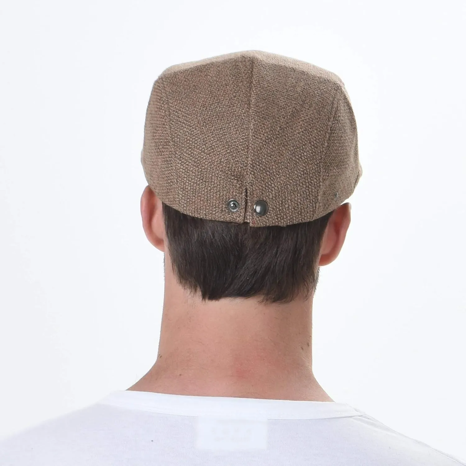 WITHMOONS Ivy Cap Straw Weave Linen-Like Cotton Cabbie Newsboy Hat MZ30038
