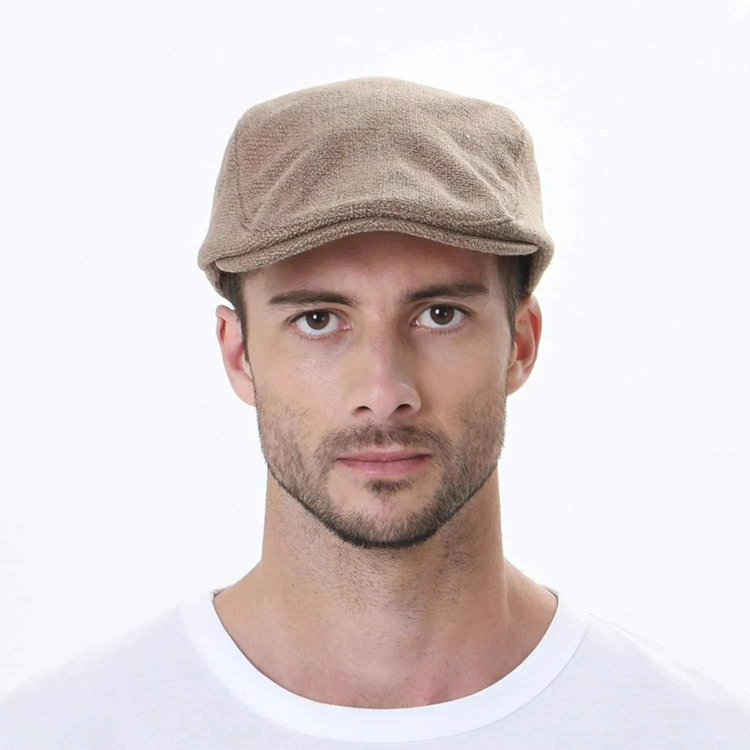 WITHMOONS Ivy Cap Straw Weave Linen-Like Cotton Cabbie Newsboy Hat MZ30038