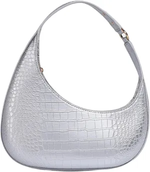 Women Armpit Bag PU Leather Shoulder Bag Half Moon Bag Trend Commuting Bag Fashion Handbag All-Matching Underarm Bag