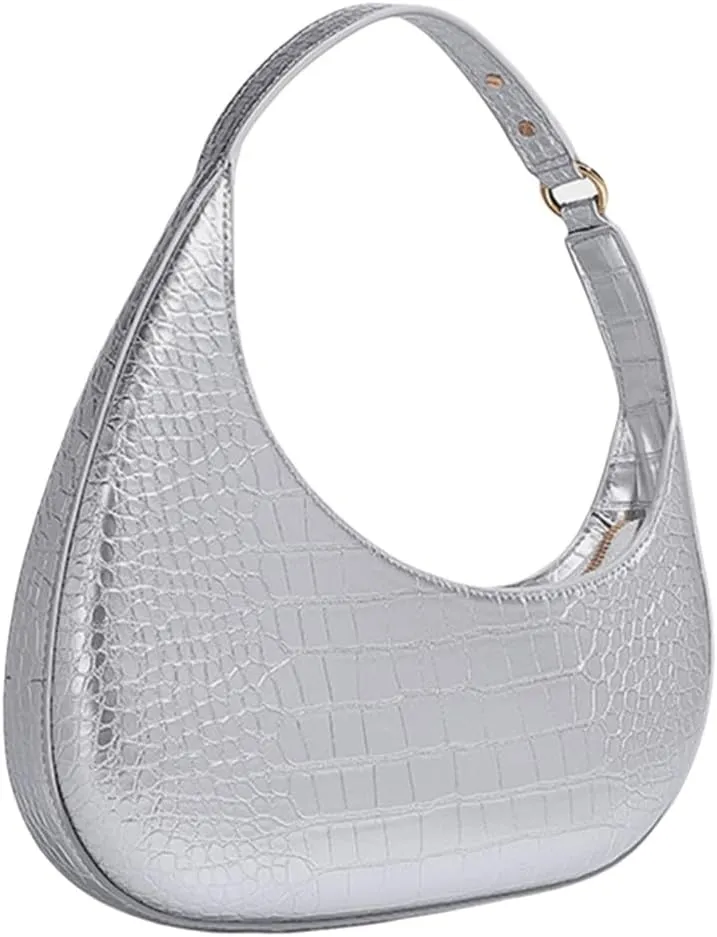 Women Armpit Bag PU Leather Shoulder Bag Half Moon Bag Trend Commuting Bag Fashion Handbag All-Matching Underarm Bag