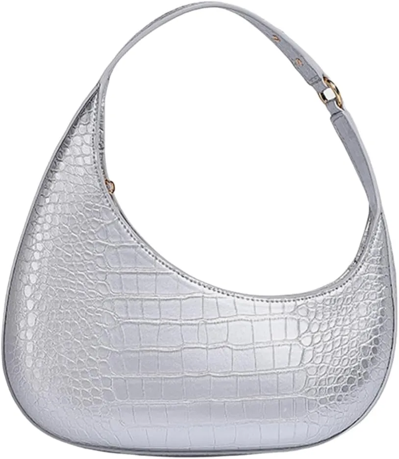 Women Armpit Bag PU Leather Shoulder Bag Half Moon Bag Trend Commuting Bag Fashion Handbag All-Matching Underarm Bag